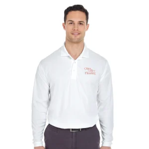 UltraClub Adult Cool & Dry Long-Sleeve Mesh Piqué Polo (8210LS)