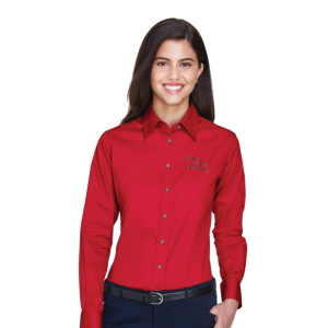 Harriton Ladies' Easy Blend™ Long-Sleeve Twill Shirt with Stain-Release (M500W)